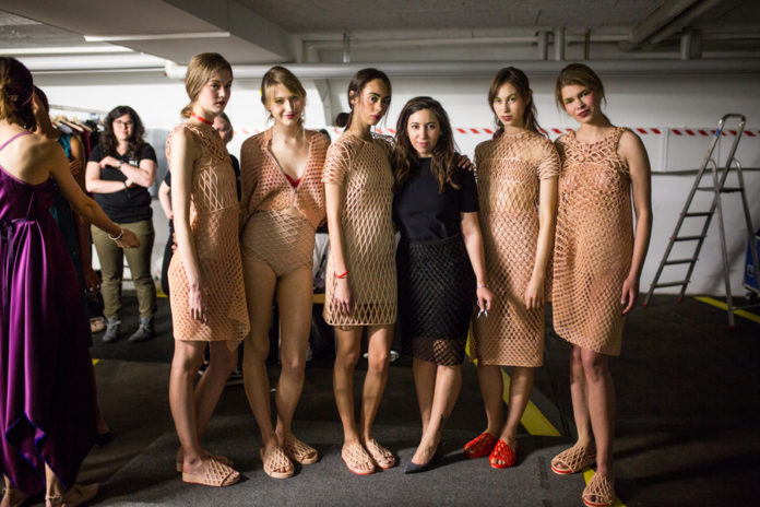 Danit Peleg und ihre Models in der 3D-Kollektion an der Textile & Fashion Days der Schweizerischen Textilfachschule STF