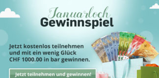 Gewinne 1'000 Franken in bar beim grossen Januarloch-Gewinnspiel