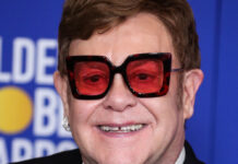 Elton John bei den Golden Globes 2020.