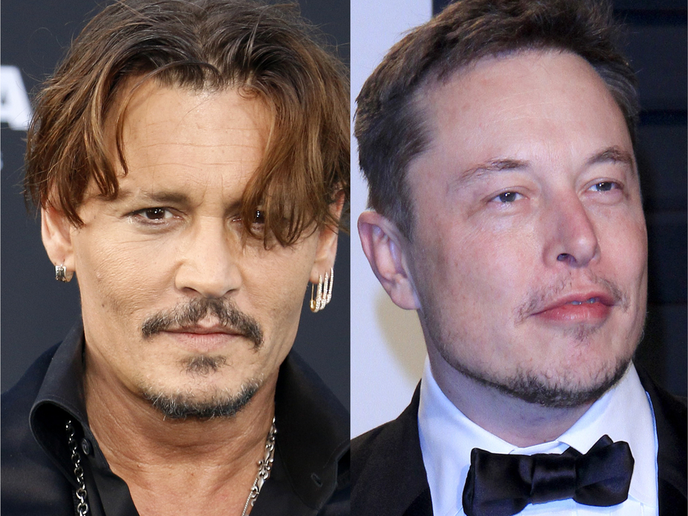 Johnny Depp (li.) hofft auf Elon Musk.