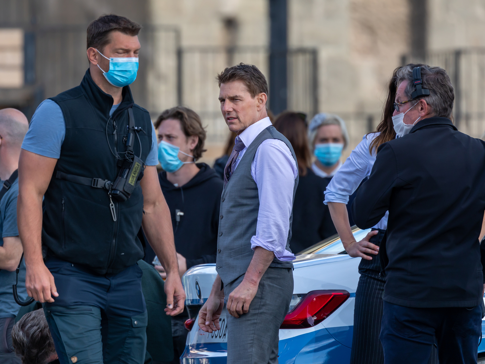 Tom Cruise während der Dreharbeiten zu "Mission: Impossible 7" in Rom.