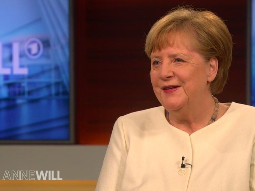 Angela Merkel im ARD-Polittalk "Anne Will".