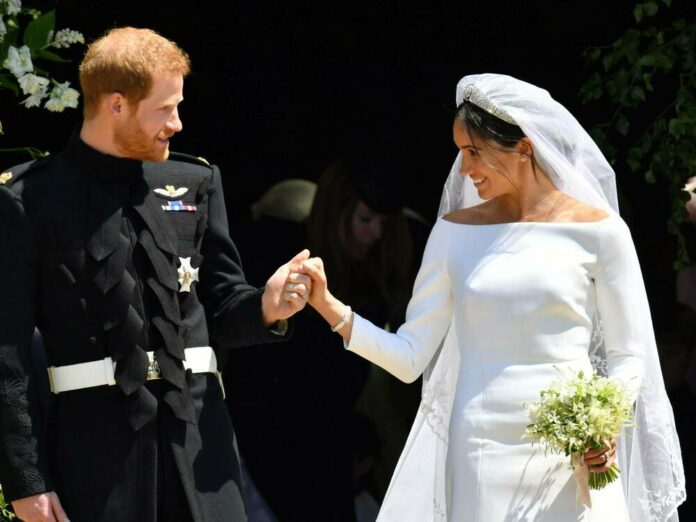 Prinz Harry und Herzogin Meghan bei ihrer offiziellen Hochzeit
