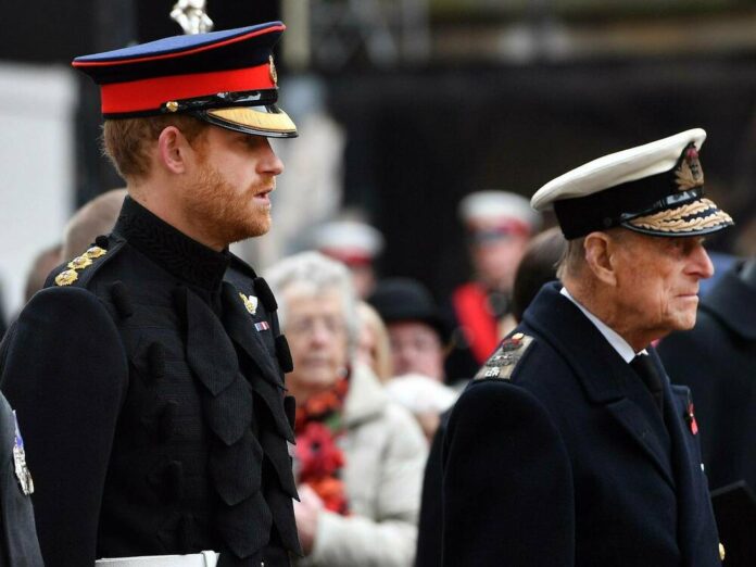 Prinz Harry (l.) und Prinz Philip im Jahr 2016