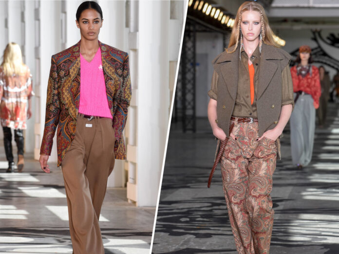 Hose mit Weitblick: Die Designer präsentierten auf der Mailänder Fashion Week Marlenehosen mit aufregenden Stylings