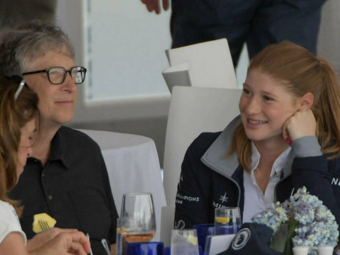 Jennifer Gates mit ihrem Vater Bill Gates bei einem Reitturnier im April 2019.