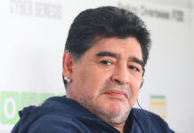Diego Maradona bei einem Auftritt 2018