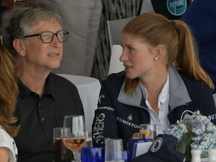 Jennifer Gates mit ihrem Vater Bill Gates bei einem Reitturnier im April 2019.