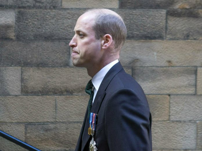 Prinz William während seines Aufenthalts am Samstag in Edinburgh.