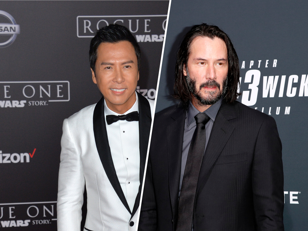 In "John Wick: Kapitel 4" zu sehen: Donnie Yen (li.) und Keanu Reeves