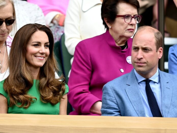 Herzogin Kate und Prinz William auf der Tribüne von Wimbledon.