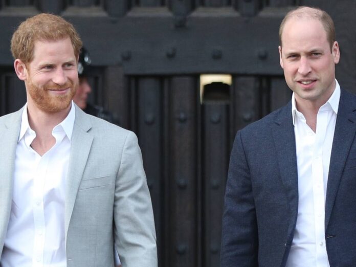 Prinz Harry (li.) und Prinz William wurden bei der Hochzeit von Kitty Spencer nicht gesichtet.