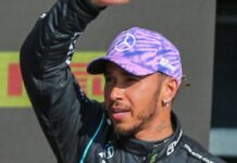 Lewis Hamilton nach dem Formel-1-Rennen in Silverstone.