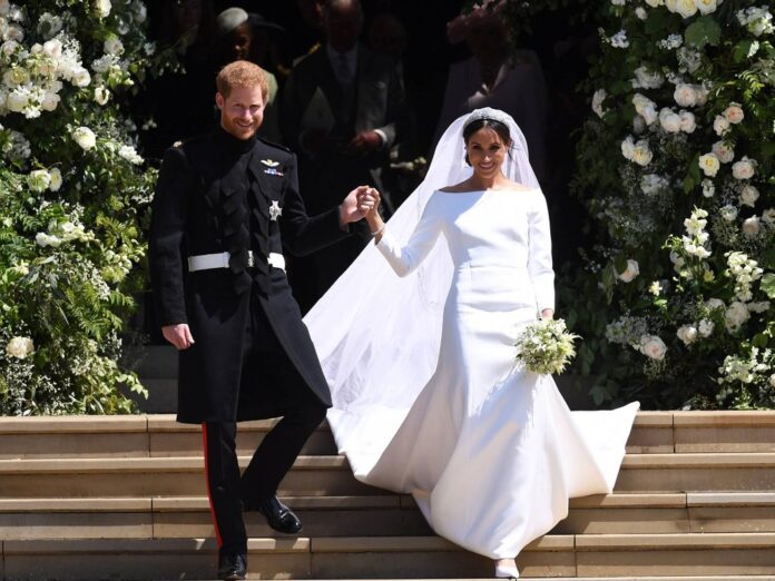 Prinz Harry und Herzogin Meghan bei ihrer Hochzeit 2018.
