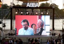 Ein Bild von einem Event zur Ankündigung des neuen ABBA-Albums in Stockholm.