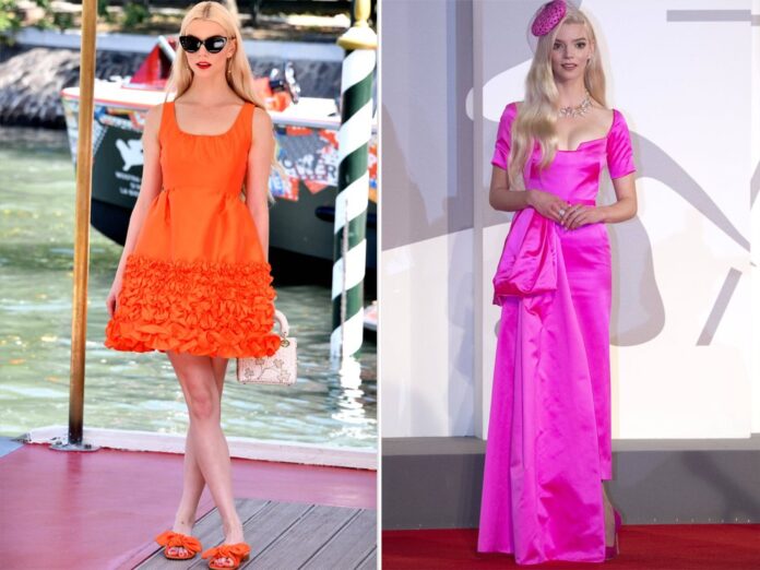Anya Taylor-Joy in Orange und Pink