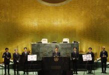 Ungewöhnliches Bild: BTS bei den Vereinten Nationen.
