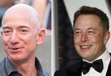 Jeff Bezos (li.) und Elon Musk wollen beide Tourismus ins All etablieren.