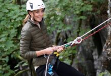 Herzogin Kate bei einer Klettertour in Cumbria.