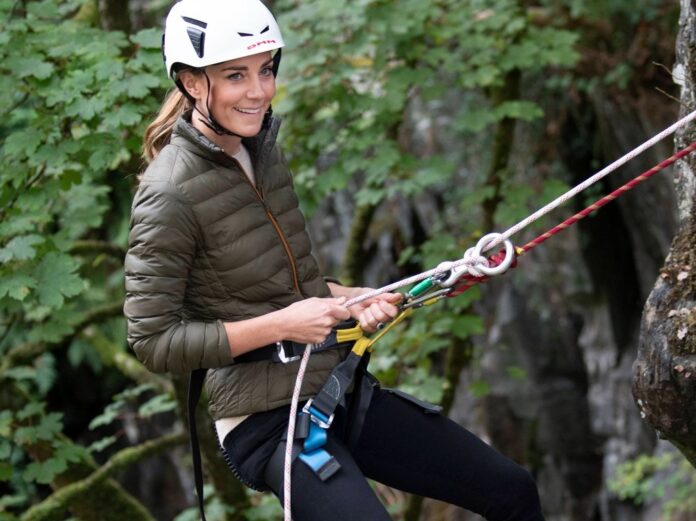 Herzogin Kate bei einer Klettertour in Cumbria.