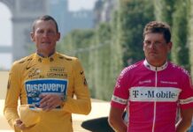Lance Armstrong (l.) und Jan Ullrich lieferten sich bei der Tour de France regelmäßig ein Kopf-an-Kopf-Rennen.
