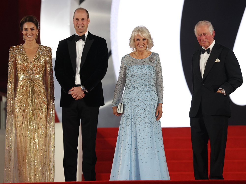 Royale Gäste bei der "Keine Zeit zu sterben"-Weltpremiere (v.l.n.r.): Herzogin Kate