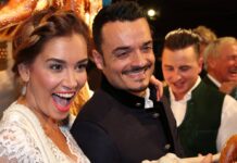 Jana Ina und Giovanni Zarrella sowie Andreas Gabalier mischten sich im Jahr 2017 unter die Gäste bei der legendären Weißwurst-Party
