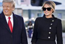 Melania Trump an der Seite ihres Ehemanns Donald.