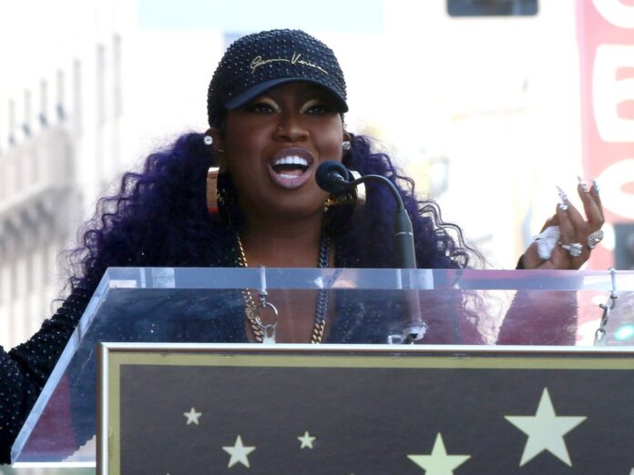 Missy Elliott bei ihrer Rede auf dem Hollywood Walk of Fame.