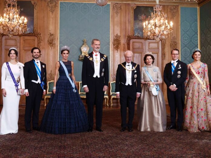 Gala-Dinner in Schweden (v.l.): Prinzessin Sofia und Prinz Carl Philip