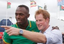Usain Bolt und Prinz Harry im Jahr 2014 - damals noch gute Freunde.
