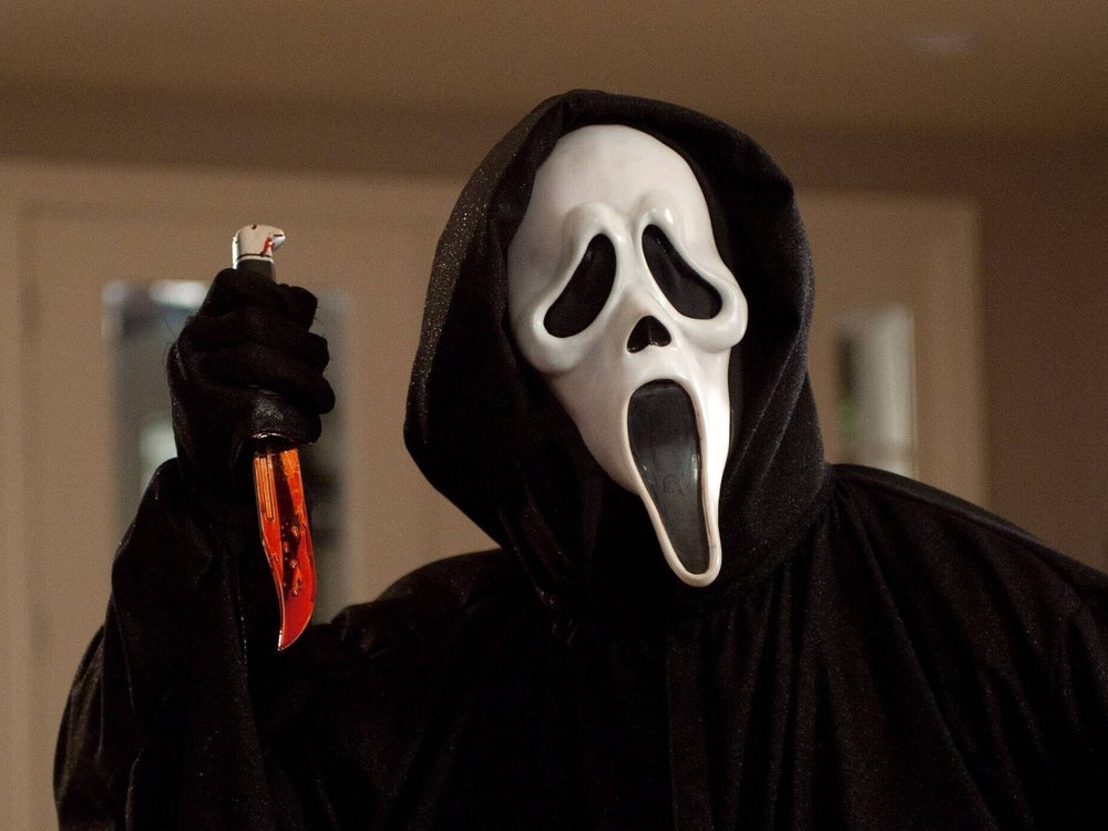 Das Ghostface und jede Menge Blut - dafür steht die "Scream"-Reihe.