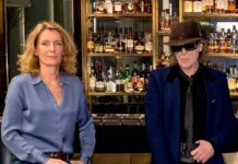 Schauspielerin Maria Furtwängler und Musiker Udo Lindenberg bei den Dreharbeiten zum gemeinsamen "Tatort: Alles kommt zurück".
