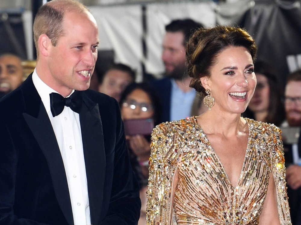 Prinz William und Herzogin Kate in glamourösen Looks bei der Premiere von "Keine Zeit zu sterben".