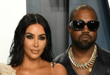 Kanye West mit Kim Kardashian im Jahr 2020.
