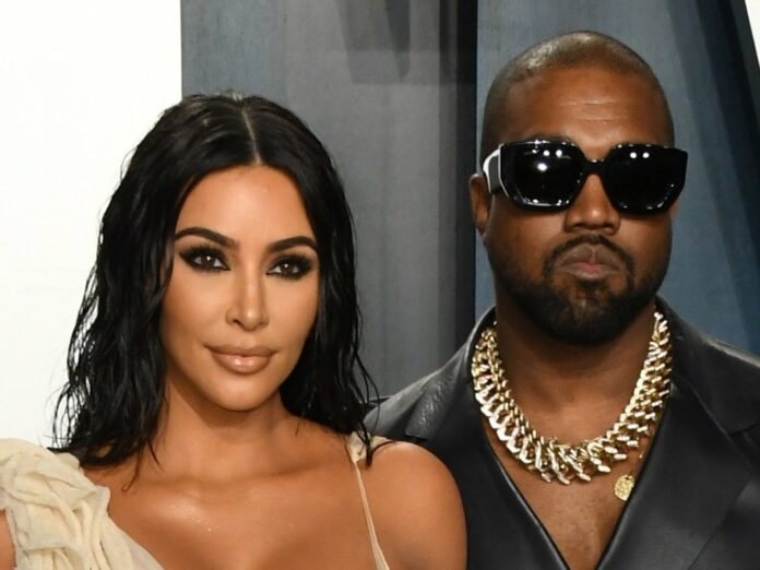 Kanye West mit Kim Kardashian im Jahr 2020.