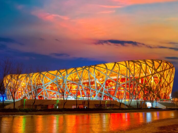 Das Nationalstadion von Peking trägt den Spitznamen 