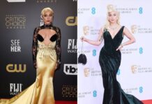 Zweimal Lady Gaga an einem Abend: bei den Critics' Choice Awards (l.) und bei den BAFTA Film Awards.