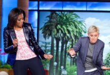 Michelle Obama und Ellen DeGeneres bei einer Aufzeichnung für die "The Ellen DeGeneres Show".
