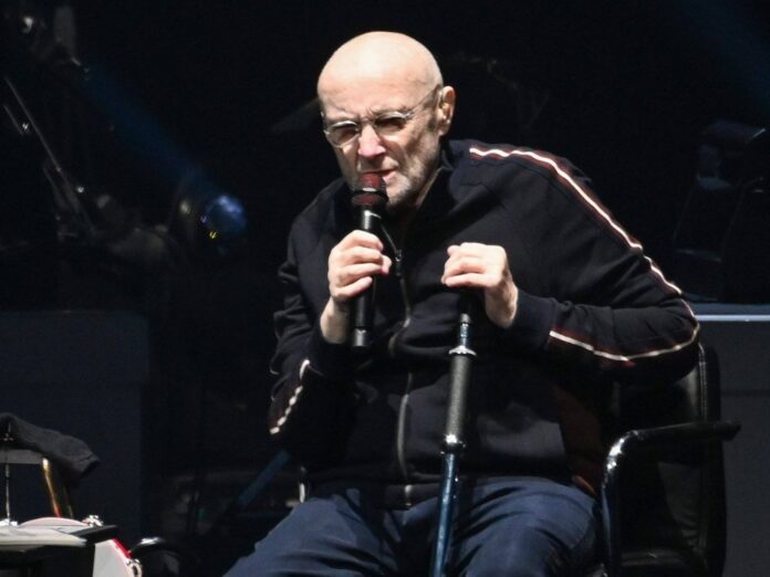 Phil Collins von Genesis während eines Auftritts in Hannover vor wenigen Wochen.