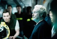Ridley Scott bei Dreharbeiten zum Prequel-Film "Alien: Covenant" (2017).