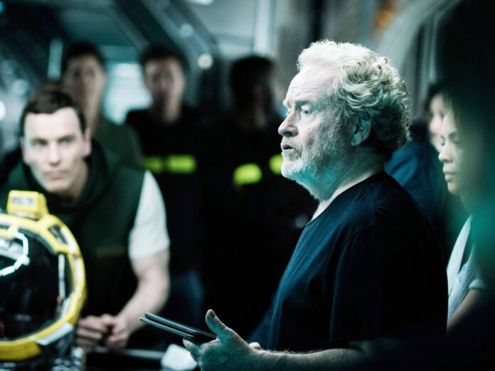 Ridley Scott bei Dreharbeiten zum Prequel-Film 