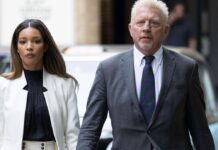 Boris Becker (r.) und Freundin Lilian am Freitagmorgen auf dem Weg zum Gericht.