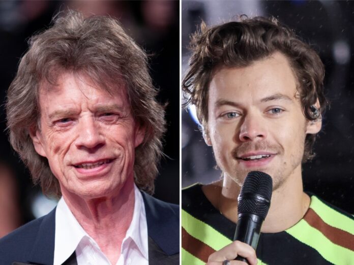 Mick Jagger (l.) und Harry Styles sind beide erfolgreiche Musiker.