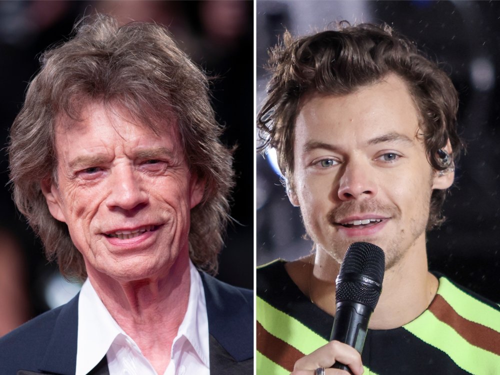 Mick Jagger (l.) und Harry Styles sind beide erfolgreiche Musiker.