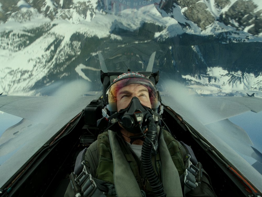 Tom Cruise als Jetpilot Pete "Maverick" Mitchell.