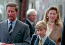 Prinz Charles (l.) mit Prinz William und Alexandra Pettifer im August 1993 in Schottland.