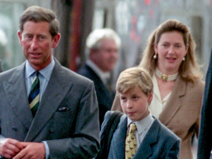 Prinz Charles (l.) mit Prinz William und Alexandra Pettifer im August 1993 in Schottland.