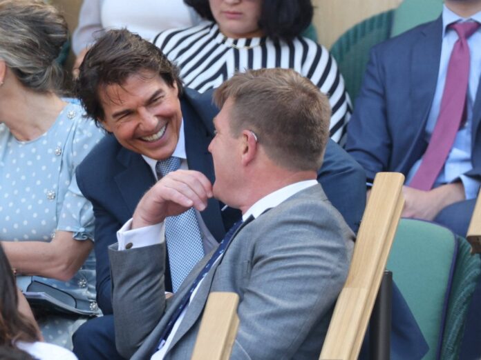 Tom Cruise auf der Wimbledon-Tribüne.