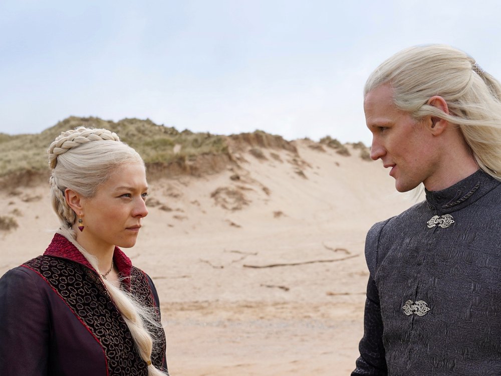 Emma D'Arcy als Rhaenyra (links) und Matt Smith als Daemon Targaryen in "House of the Dragon".